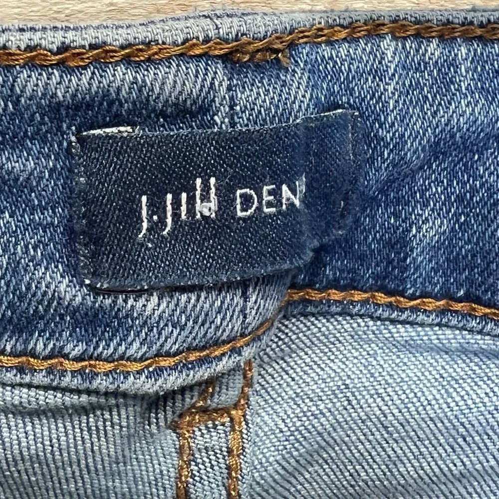 J. Jill Denim High Rise Straight Leg Cropped Jeans Blue Stretch Womens Size 8 - Picture 9 of 14